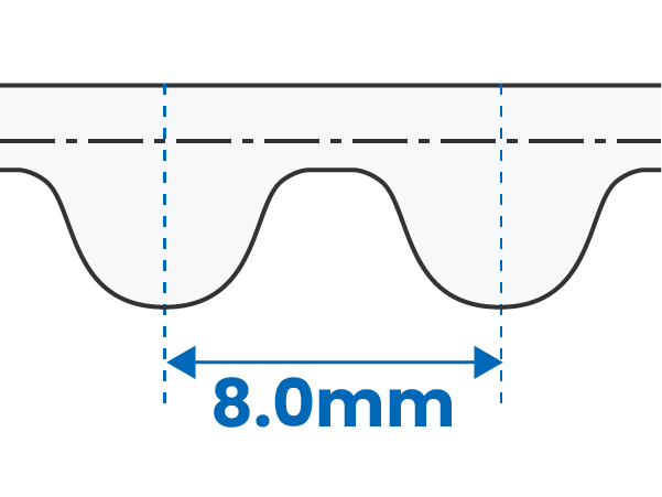둥근 치형(8.0mm)